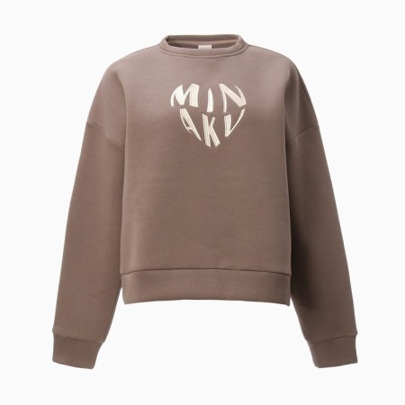 Female sweatshirt Minaku: Velvet Collection Brown color, size 42-4