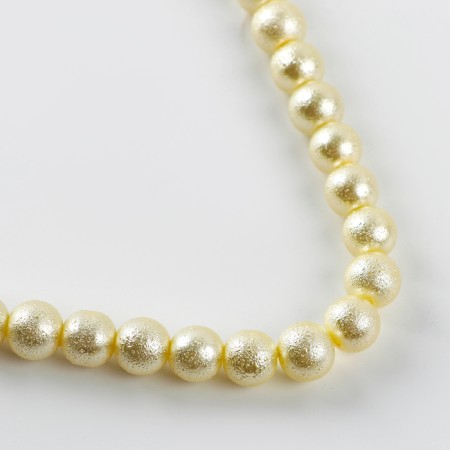 Glass beads, set 78 pcs., Size 1 pc. - 10 mm, white color-3