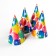 Paper cap “holiday”, balls and serpentine, set of 6 pcs.