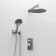 The shower system waserkraft a14130, built -in, tropical shower, shower, chromium