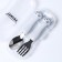 A set of children's cutlery in the Cossack "kittens", fork, spoon
