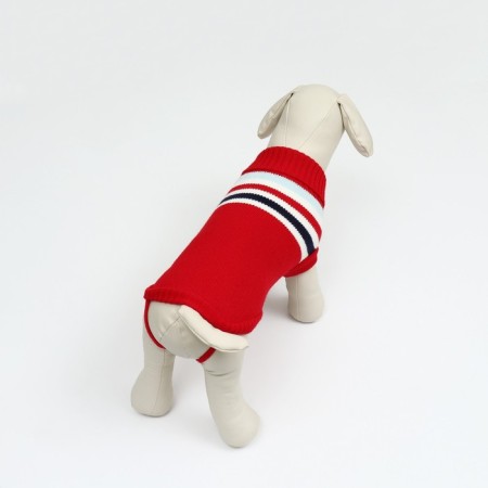 Sweater "stripes", XL (DS 34, Osh 34, OG 32-51 cm), red-3