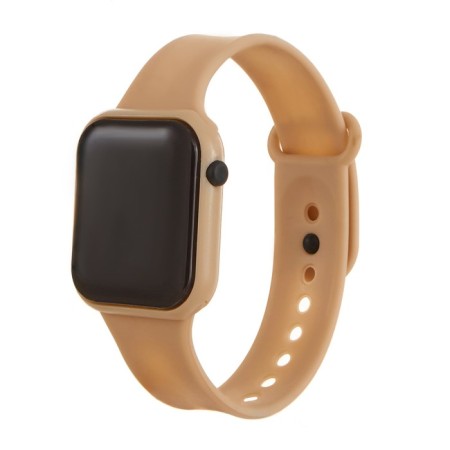 Watch is an electronic watch, silicone strap, white-2
