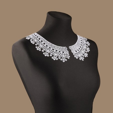 Collar sewing, guipyur, 23 × 7.5 cm, white color-6