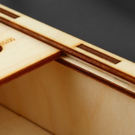 Crooking pencil case, with a line for measuring size, wooden, 21.5 × 7.5 × 5 cm-2