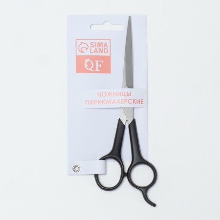 Hairdressers with emphasis, blade - 7 cm, black color-5