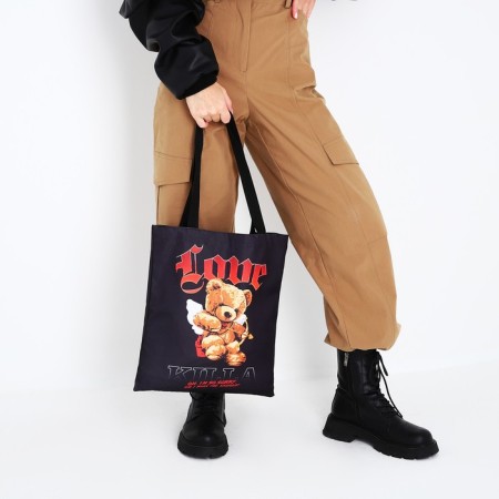 Bag Schoper "Bear Angel" 35 x 0.5 x 40, department without lightning, without lining, black-5
