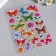 Plastic sticker with sparkles convex "butterflies" 29x16 cm