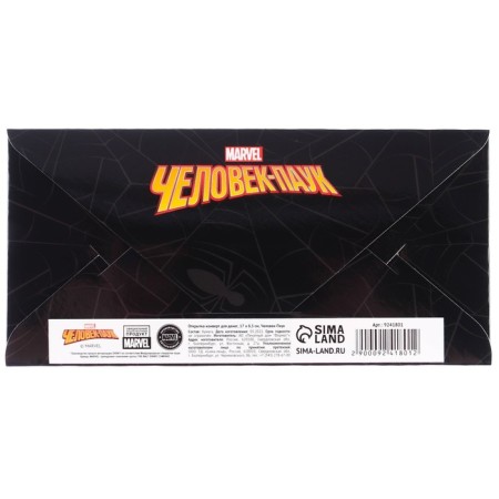 Money envelope, 16.5 x 8 cm "Super-Men", Spider-Man-5