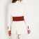 Women's belt, width 10 cm, metal buckle, grirts, redhead