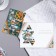 Postcard "Happy Anniversary! 80" embossing, congruence, green background, coffee, 19x29 cm