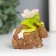 Polystone souvenir "Pyramid - rabbit, frog and butterfly" 6.3x6.7x4 cm