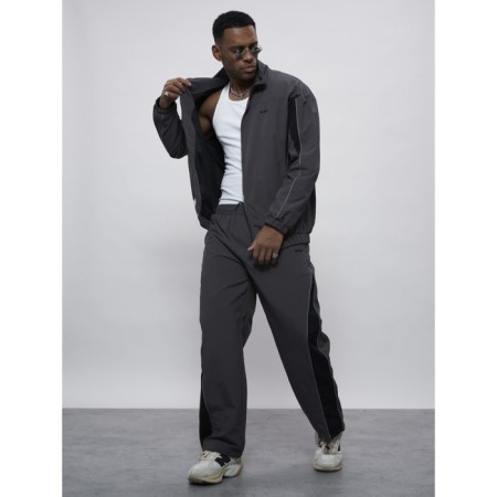 Male tracksuit, size 56, gray color-15
