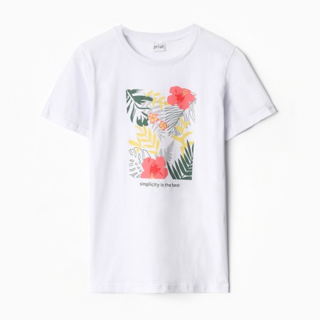 T -shirt female, white color, size 46-4
