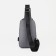 Male sling bag from textiles, with USB, gray color