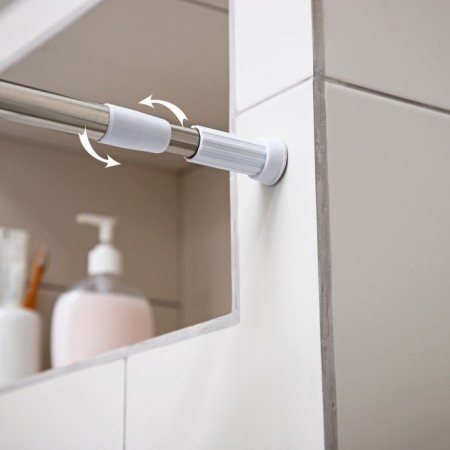 Bathroom cornice telescopic shares, 90-160 cm, steel-4