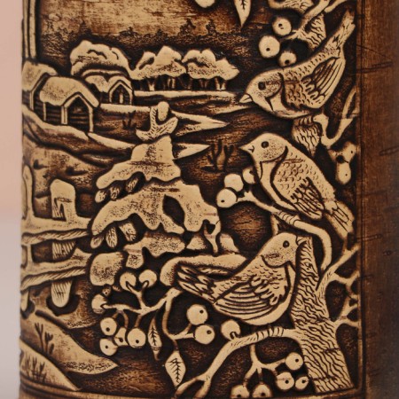 TUES "Winter Village", 9.5x10.5 cm, 1 l, birch bark-7
