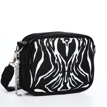 Women's bag of artificial leather "Zebra", 19x14x6 cm.-4