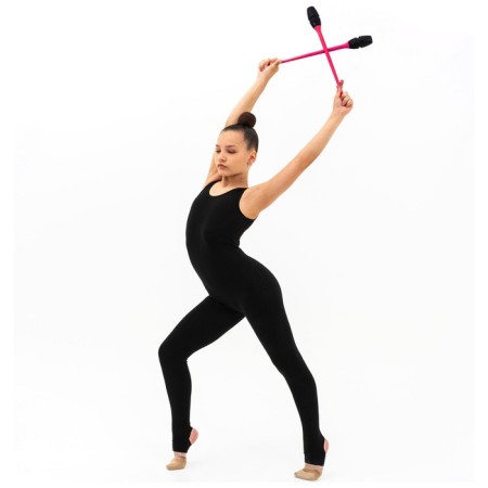 Bulavs for rhythmic gymnastics inserted Grace Dance, 41 cm, black/pink color-3