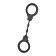Toyfa A-Toys silicone handcuffs, silicone, black color, 33 cm