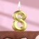 Candle in the cake on the ships "Fine", the number "8", gold, 5 cm
