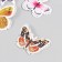 Butterflies cardboard double wings "newspaper" set 12 pcs h = 4-10 cm