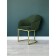SHELL chair, 56 × 63 × 83 cm, green color, gold frame