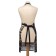 Apron "Ethel: Black" 70x60 cm, 100% cotton, sarzha 190 g/m²