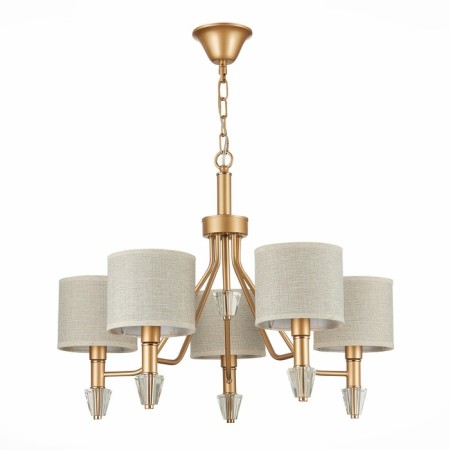 Suspended EVOLUCE lamp. Sle107003-05. VILEDE. 5x40 watts, E14, 61x61x46 cm, golden color-5