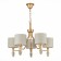 Suspended EVOLUCE lamp. Sle107003-05. VILEDE. 5x40 watts, E14, 61x61x46 cm, golden color