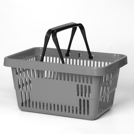 Basket consumer plastic 20 liters, gray color-1