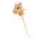 Soft toy "horse-horseman", on a stick, beige color