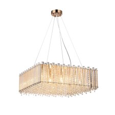 Suspended Indigo lamp, 12002/16p Gold. 16x40W, E14, 650x650x255/1255 mm, transparent color