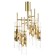 Crystal Lux ceiling lamp, Primavera 2750/106, G9, 6x60 W, 55x24x30 cm, gold color