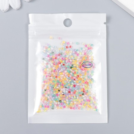 Glass 12/0 "Transparent. Color middle. Color" 10 g-2