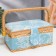 Casket for needlework "Rose on Blue" 10x13x19.5 cm