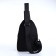 Male sling bag from textiles, headphones, green color