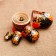 Nesting doll "mountain ash", black handkerchief, 5 puppet, 18 cm