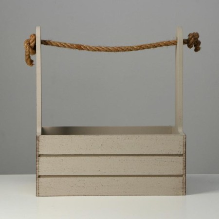 Wooden Kashpo 25.5 × 15 × 30 cm "Provence", pen Kanat, light gray-2