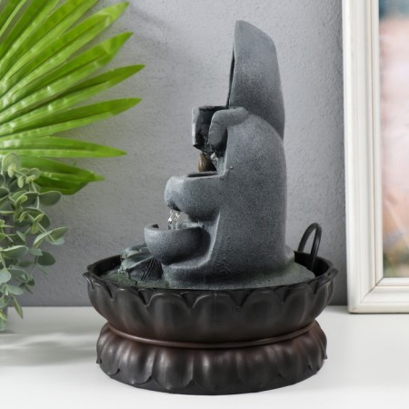 The desktop fountain from the network, backlight "Buddha in the lotus arch" 27x20x20 cm-3