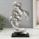 Polystone souvenir "Girl in a scarf and young man" silver 16.3x10.5x26 cm