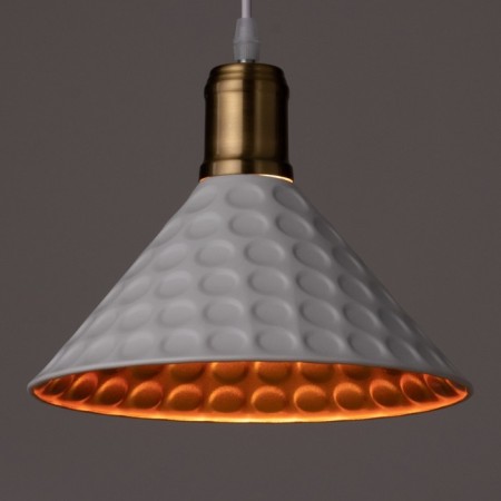 Lamp "Chekaka" E27 40W White-gold 24x24x17-117 cm-3