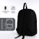 A backpack with a zipper, an outer pocket, the color is black