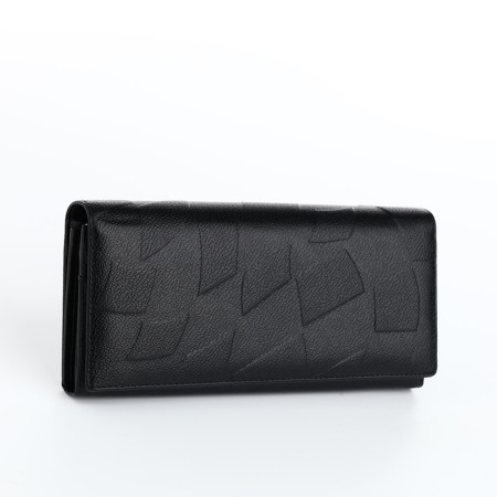 Women's wallet on magnets, black color