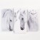 Carty clock is wall-mounted, modular "horses", silent, 60 x 80 cm, triptych