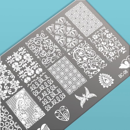 Stamping disk Metal "soft lace", 12 × 6 cm-3