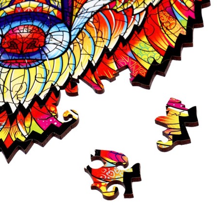 Wooden puzzle with a two -layer lid "Fairytale" s-2