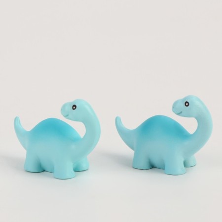 Miniature puppet "dinosaurus", set 2 pcs., Size 1 pc. - 3.5 × 5 × 2 cm, blue color-2