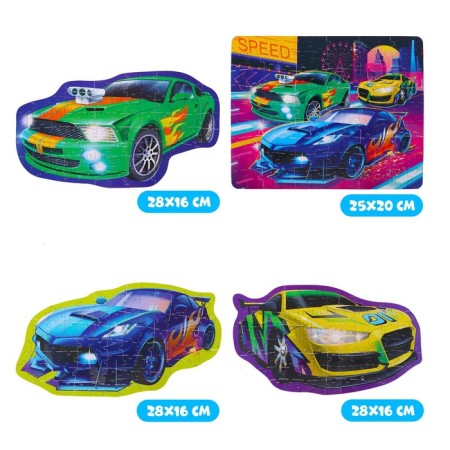 A set with curly puzzles 4 in 1 "Night Race"-1
