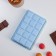 Form for ice “Cube”, silicone, 11.7 × 18.7 × 3.4 cm, 15 cells (3.4 × 3.4 cm), blue color